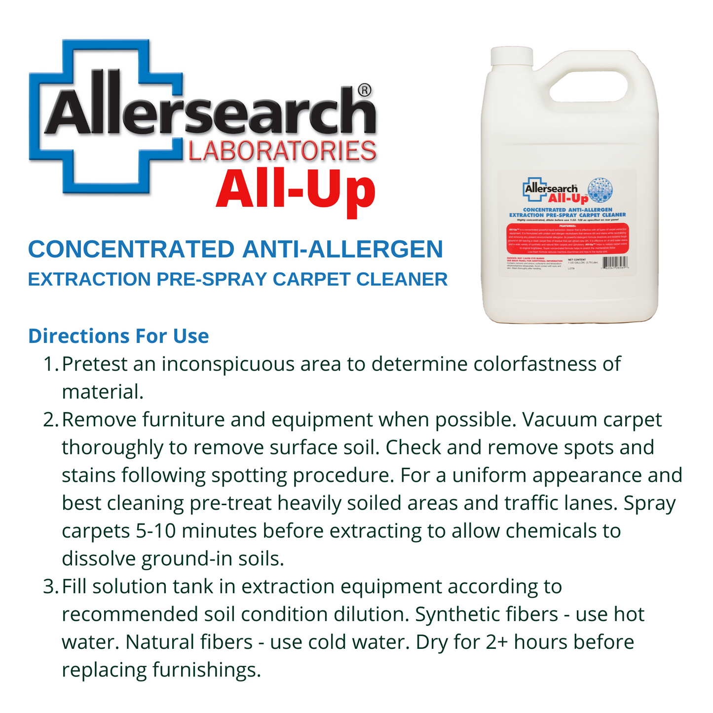 Allersearch All-Up Concentrated Anti-Allergen Spot Spray 128 oz