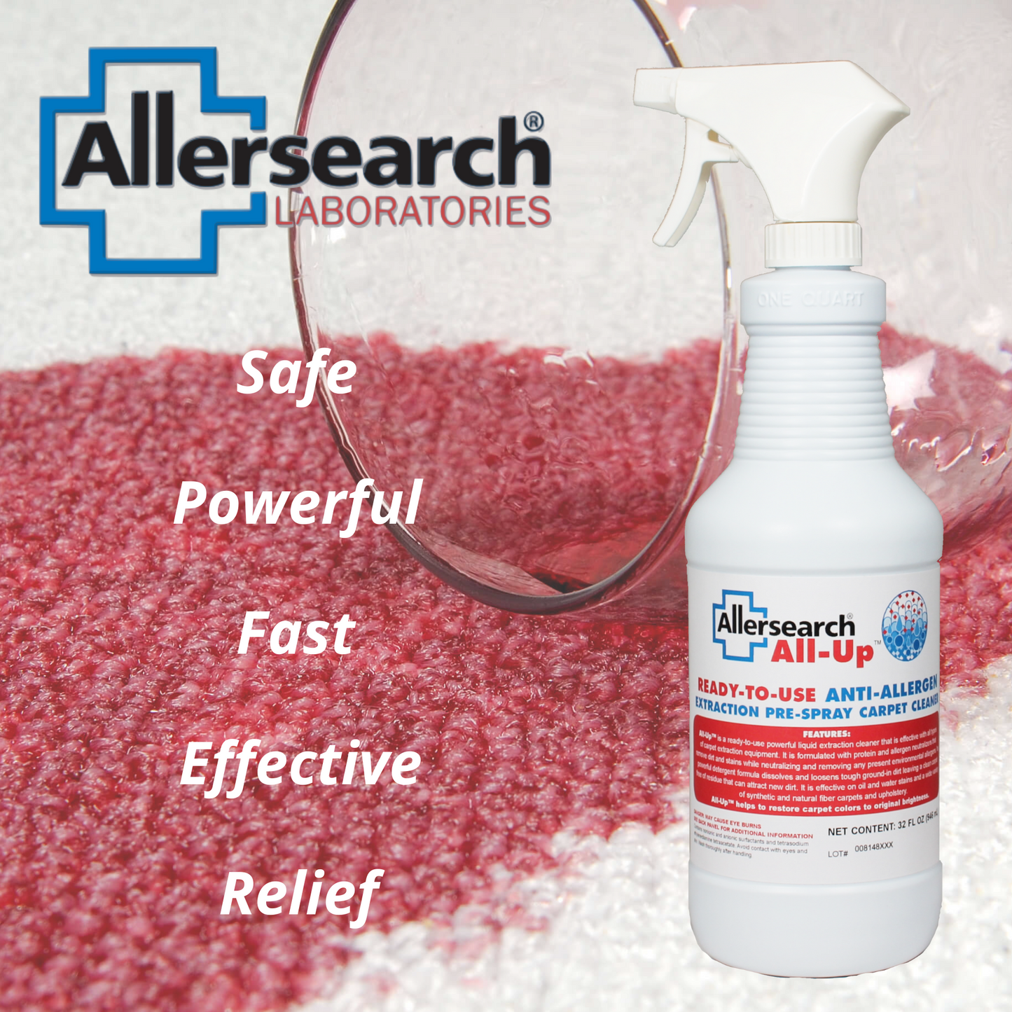 Allersearch All-Up Pre-Spray Carpet Cleaner 32 oz