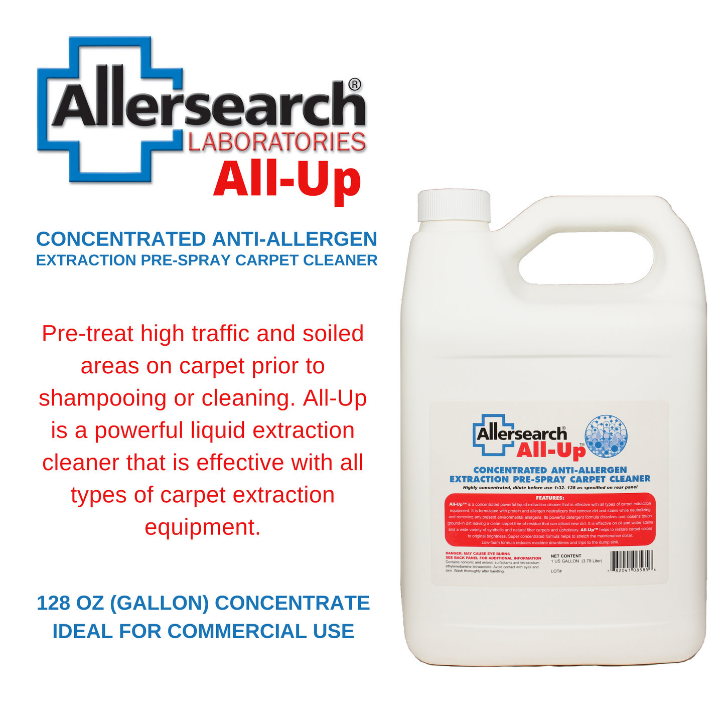 Allersearch All-Up Concentrated Anti-Allergen Spot Spray 128 oz