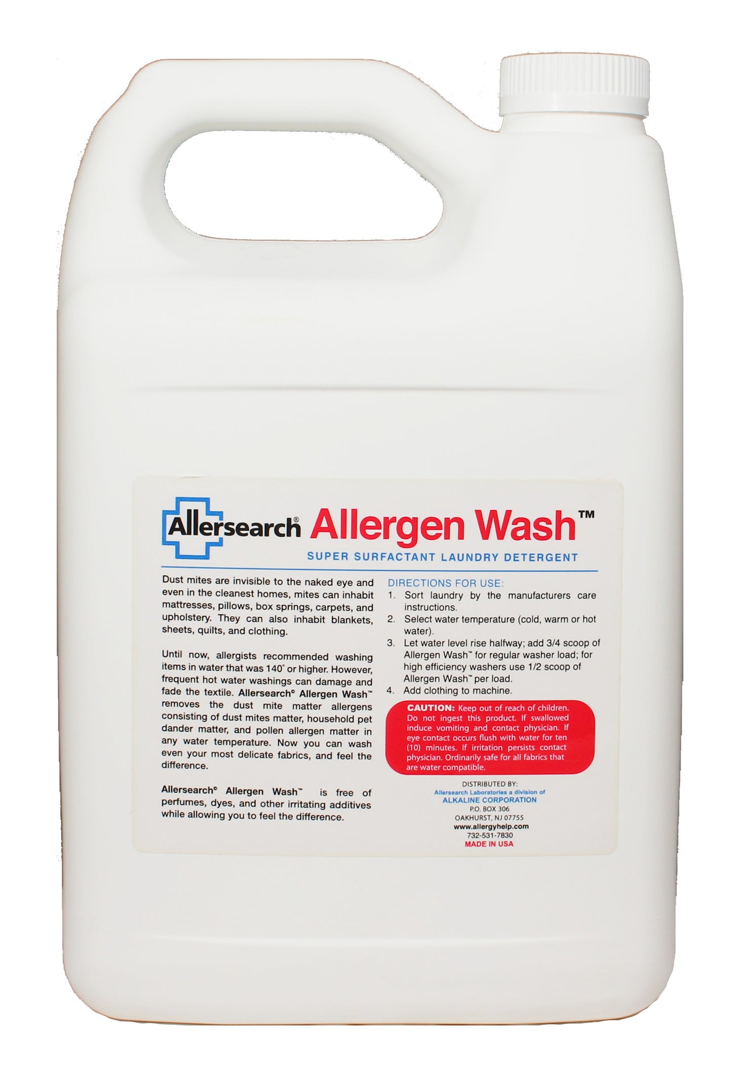 Allersearch Allergen Wash Super Surfactant Laundry Detergent 128 oz