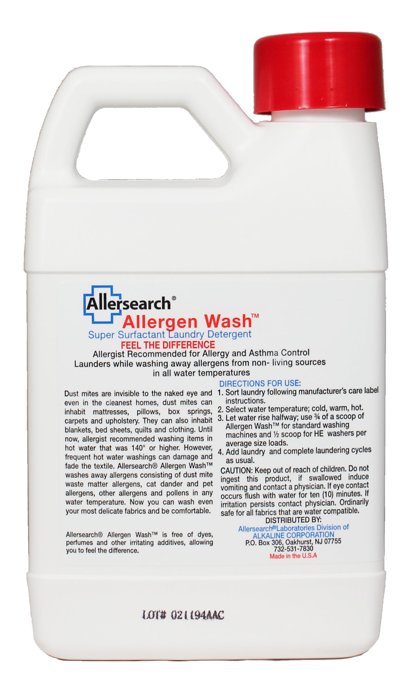Allersearch Allergen Wash Super Surfactant Laundry Detergent 24 oz