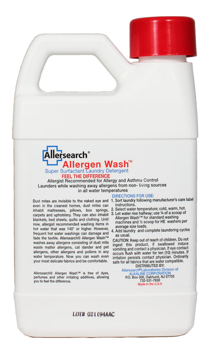 Allersearch Allergen Wash Super Surfactant Laundry Detergent 24 oz