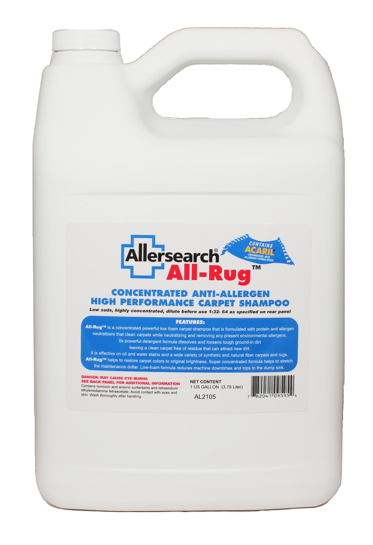 Allersearch All-Rug Anti-Allergen Carpet Shampoo 128 oz