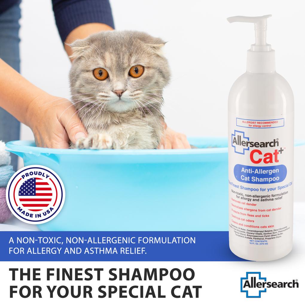 Allersearch Cat+ Anti-Allergen Cat Shampoo 16 oz