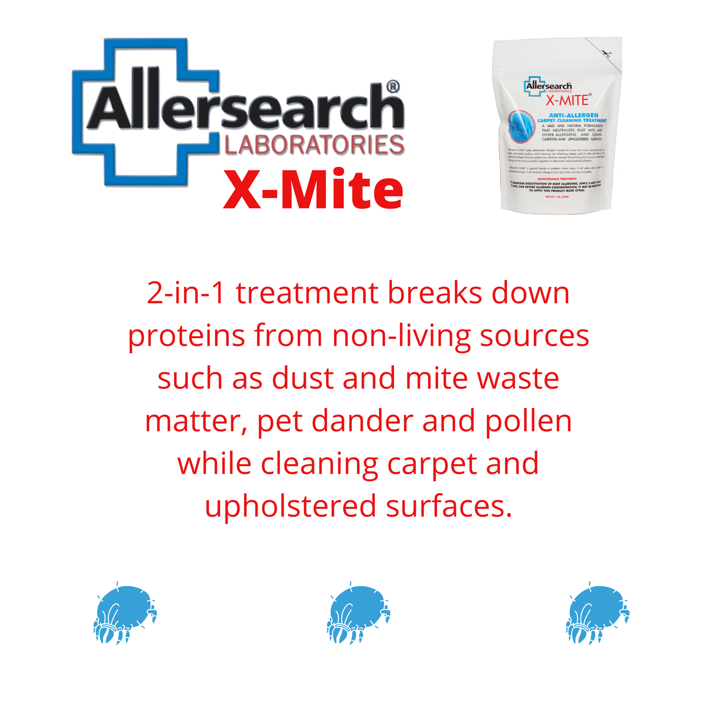 Allersearch X-Mite Anti-Allergen Carpet Cleaning Treatment