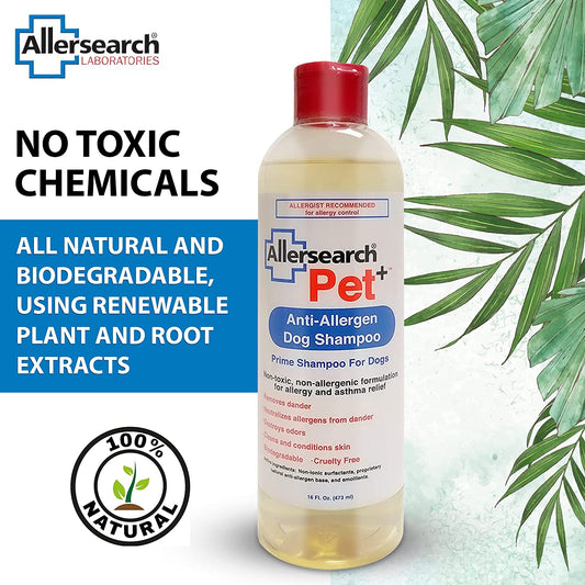 Allersearch Pet+ Anti-Allergen Dog Shampoo 16 oz