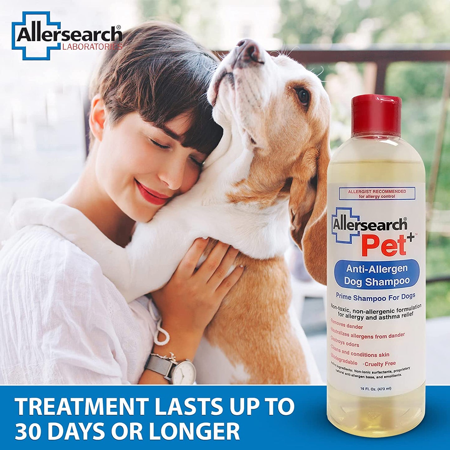Allersearch Pet+ Anti-Allergen Dog Shampoo 16 oz