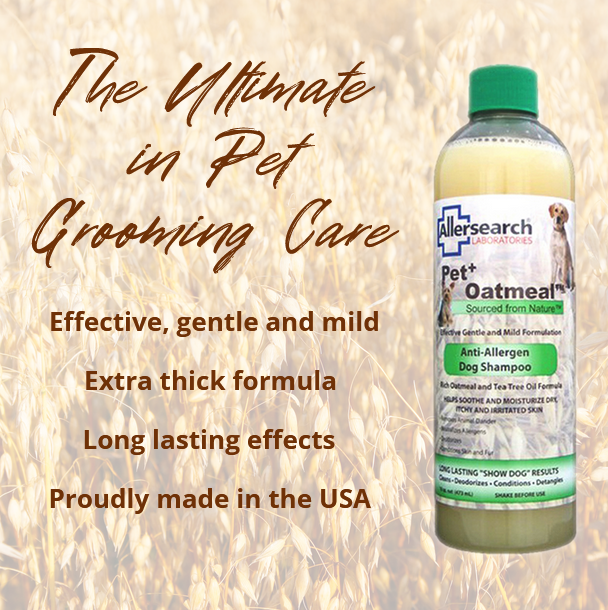 Allersearch Pet+ Oatmeal Anti-Allergen Dog Shampoo 16 oz
