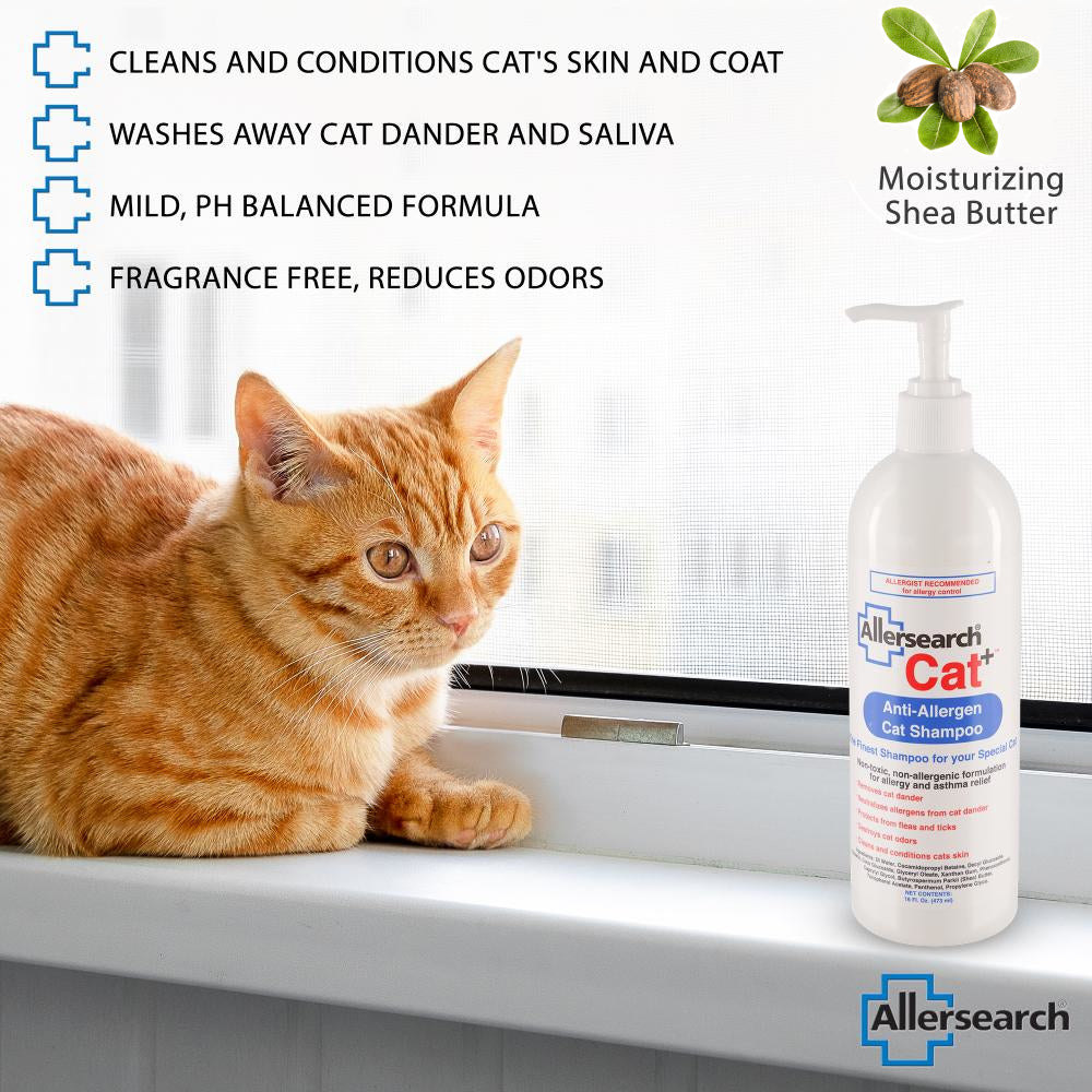 Allersearch Cat+ Anti-Allergen Cat Shampoo 16 oz